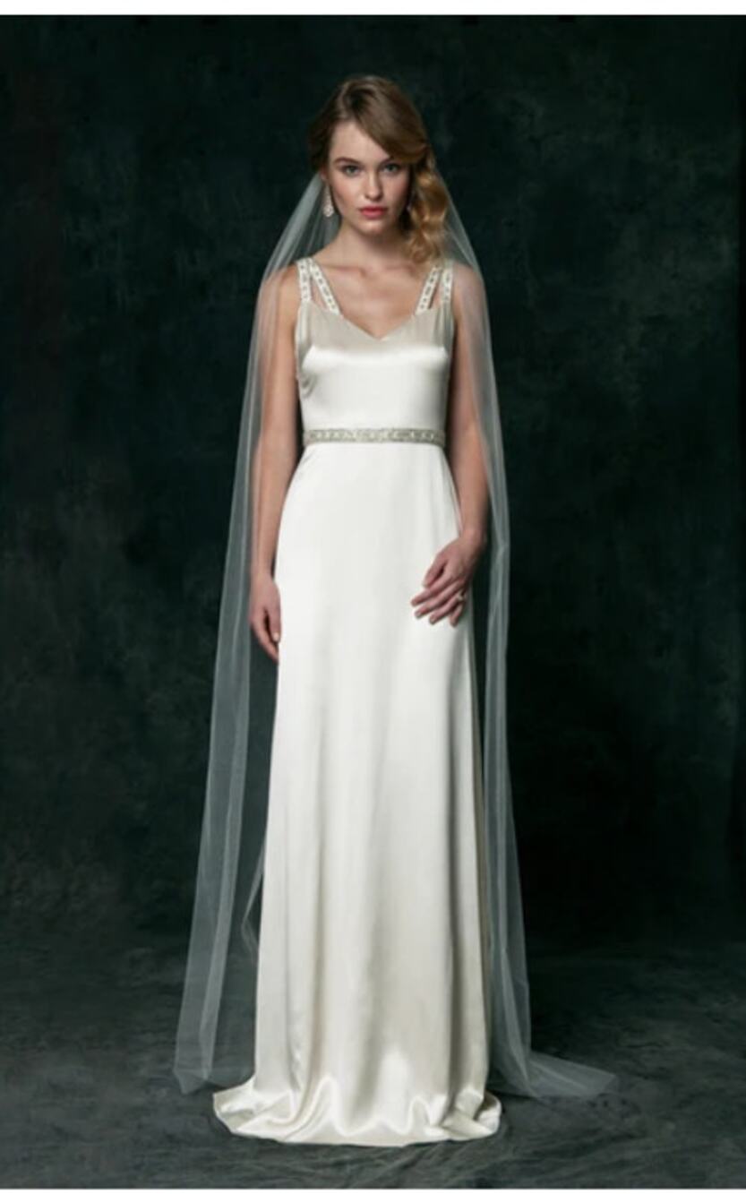 Saja Deco Inspired Wedding Dress 100% Silk Beaded Womans 6